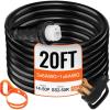 VEVOR 50FT 50 Amp Generator Extension Cord, STW 45446 + 45505 125V 250V Generator Power Cord, N14-50P & SS2-50R & CS6364 Twist Lock Connectors(20 FT)