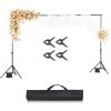 VEVOR Backdrop Stand, 7 x 10 ft Adjustable Photo Backdrop Stand Kit, Portable Background Backdrop Stand with 3 Crossbars, Heavy Duty Projector Screen Stand, for Wedding, Photo Video Studio & Party(6.5 x 10 Ft)