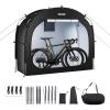 VEVOR Bike Storage Shed Tent, 1-2 Bikes, Outdoor Spacious Bike Storage Sheds with Ventilated Window, Waterproof Easy-to-Install Bike Tent with High Strength Fiberglass & Dual Zippers, Fit for Bicycle(Black- Curved top – L for 1-2 Bikes)