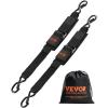 VEVOR Boat Trailer Transom Straps (2PK), 2’’ x 24’’ Adjustable Boat Straps 1,500lb Break Strength with Security Lock S Hooks and Boat Pads, Transom Tiedowns for Trailer, Boat or Kayak Secure(2 in x 24 in)