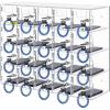 VEVOR Cell Phone Storage Locker, 20 Slots Acrylic Material with Door Locks and Keys, Wall-Mounted Cabinet Pocket Office Classroom Gym Box, Clear(20-Slot)