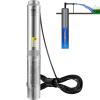 VEVOR Deep Well Submersible Pump, 2HP 230V/60Hz, 37GPM 427 ft Head, with 33 ft Cord & External Control Box, 4 inch Stainless Steel Water Pumps for Industrial, Irrigation and Home Use, IP68 Waterproof(2HP/230V)