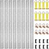 VEVOR E Track Tie-Down Rail Kit, 32PCS 5FT E-Tracks Set Includes 8 Steel Rails & 8 O Rings & 8 Tie-Offs with D-Ring & 8 End Caps, Securing Accessories for Cargo, Motorcycles, and Bikes(5FT-32Pcs)