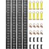 VEVOR E Track Tie-Down Rail Kit, 32PCS 5FT E-Tracks Set Includes 8 Steel Rails & 8 O Rings & 8 Tie-Offs with D-Ring & 8 End Caps, Securing Accessories for Cargo, Motorcycles, and Bikes(5FT-28Pcs)
