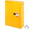 VEVOR Flammable Cabinet 18″ x 43″ x 50″, Cold-Rolled Steel Flammable Liquid Storage Cabinet 34 Gal with 2 Adjustable Shelves/2 Manual Closing Doors for Industrial Use, Yellow(45 Gal)