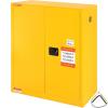 VEVOR Flammable Cabinet 18″ x 43″ x 50″, Cold-Rolled Steel Flammable Liquid Storage Cabinet 34 Gal with 2 Adjustable Shelves/2 Manual Closing Doors for Industrial Use, Yellow(18″ x 43″ x 50″)