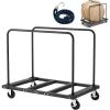 VEVOR Folding Table Cart, Heavy Duty Table Trolley with 5″ Swivel Wheels, 1800 LBS Drywall Dolly Cart for Garage, Home, Warehouse, Party Event Hotel Furniture 10 Table Capacity(1800LBS – NEW)