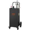 VEVOR Fuel Caddy, 35 Gallon, Gas Storage Tank on 4 Wheels, with Manual Transfer Pump, Gasoline Diesel Fuel Container for Cars, Lawn Mowers, ATVs, Boats, More, Yellow(Black)