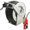 VEVOR Fuel Hose Reel, 1″ x 50′, Extra Long Retractable Diesel Hose Reel, Heavy-Duty Carbon Steel Construction with Automatic Fuel Nozzle, NBR Rubber Hose for Aircraft Ship Vehicle Tank Truck, 300 PSI(1″ 50 Ft)