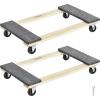 VEVOR Furniture Dolly, 4 Pack 6-Inch Steel Tri-Dolly with 360° PP Swivel Wheels and Non-Slip Cap, 3 Wheels Furniture Lift Mover Tool Set for Moving Heavy Furniture Refrigerator Sofa(30in x 18in -2 Pack)