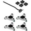 VEVOR Furniture Dolly, 4 Pack 6-Inch Steel Tri-Dolly with 360° PP Swivel Wheels and Non-Slip Cap, 3 Wheels Furniture Lift Mover Tool Set for Moving Heavy Furniture Refrigerator Sofa(4 Pack 6-Inch)
