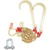 VEVOR G80 V Bridle Chain, 5/16″ x 3′ Towing Chain Bridle with R Hooks, T Hooks, J Hooks and Grab Hooks, Transport Tow Chain Bridle with 10800 lbs Safe Working Load for Flatbed Truck Wrecker Recovery(5/16Inch x 2FT)