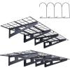 VEVOR Garage Shelving Wall Mounted, 1 x 4 ft Heavy Duty Shelves, 400 lbs Load Capacity Storage Rack Floating 2 Pack, Suitable for Shop, Shed, Storage, Black (LL1248)(2 x 6 ft)