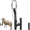 VEVOR Goat & Sheep Stand, 51×23 inch Livestock Stand, Metal Livestock Milking and Shearing Stand 21″ to 33″ Adjustable Height, with Headpiece and Nose Loop, 500lbs Loading Weight, Black(Black Goat Stand Head Piece)