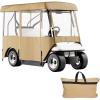 VEVOR Golf Cart Enclosure, Polyester Driving Enclosure, Club Car Covers Universal Fits for Most Brand Carts, Sunproof and Dustproof Outdoor Cart Cover(300DBeige 78.7×43.3×62.2″)