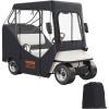 VEVOR Golf Cart Enclosure, Polyester Driving Enclosure, Club Car Covers Universal Fits for Most Brand Carts, Sunproof and Dustproof Outdoor Cart Cover(600D 85x48x53″)