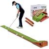 VEVOR Golf Putting Mat, Putting Green Indoor, Putting Matt for Indoors, Sports Spin n Putt Golf Game, Perfect Practice Putting Mat, Golf Putting Mats Practice Auto-Ball Return(1 Hole)