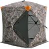 VEVOR Hunting Blind，See Through Ground Blinds with Carrying Bag, 360 Degree Portable Camouflage Tent，Durable Concealed Shelter with Silent Side Door and Window, for Turkey and Deer(1-2 Person（270°See Through ）)