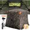 VEVOR Hunting Blind，See Through Ground Blinds with Carrying Bag, 360 Degree Portable Camouflage Tent，Durable Concealed Shelter with Silent Side Door and Window, for Turkey and Deer(4-5 Person（270°See Through) (H-69”）)