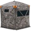 VEVOR Hunting Blind，See Through Ground Blinds with Carrying Bag, 360 Degree Portable Camouflage Tent，Durable Concealed Shelter with Silent Side Door and Window, for Turkey and Deer(6-7 Person (H-79”))