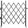 VEVOR Hx12’W Double 12’W Folding Security Gate, 6-1/2′ H x 12′ W, Black, 78 Sq Ft(51.57″ H x 66″ W)