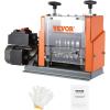 VEVOR Manual Wire Stripping Machine, 0.06”-1.5” Copper Stripper with Hand Crank or Drill Powered, Visible Stripping Depth Reference, Portable Aluminum Frame Wire Peeler for Scrap Copper Recycling(0.06”-0.98”)