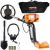 VEVOR Metal Detector for Adults & Kids, 10 Inch Waterproof Search Coil with LCD Display 7 Modes, Adjustable 41”-52” Aluminum Stem, DSP Chip Higher Accuracy Gold Detector 10” Detection Depth(8inch)