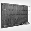 VEVOR Metal Pegboard Panels, 24″ x 12″ Pegboard, 4 Panels, Heavy Duty Peg Board Wall Organizer with Accessories, for Living Room Garage Tool Storage Office Organization Craft Room Kitchen Home, Black(4 PCS)