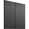 VEVOR Metal Pegboard Panels, 24″ x 12″ Pegboard, 4 Panels, Heavy Duty Steel Peg Board Wall Organizer, for Living Room Garage Tool Storage Workbench Office Organization Craft Room Kitchen Home, Black(24″ x 24″)