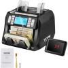VEVOR Money Counter Machine, Bill Counter with UV/MG/IR/DD/DBL/HLF/CHN Counterfeit Detection, Counting/Value Count/Add/Batch Modes, USD/EUR Money Counting Machine with LCD Display for Small Business(Business Grade)