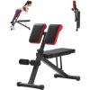 VEVOR Multi-Functional Weight Bench for Full Body Workout, Roman Chair Hyperextension Bench, 330 lbs Adjustable & Foldable Equipment for Back Arm Core Ab Workout, Sit Up Exercise Machine for Home Gym