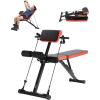 VEVOR Multi-Functional Weight Bench for Full Body Workout, Roman Chair Hyperextension Bench, Adjustable & Foldable Equipment for Back Arm Core Ab Workout, Sit Up Exercise Machine for Home Gym(Pull rope 770LB)