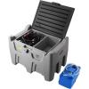 VEVOR New Portable Diesel Tank, 58 Gallon Capacity & 10 GPM Flow Rate, Diesel Fuel Tank with 12V Electric Transfer Pump and 13.1ft Rubber Hose, PE Diesel Transfer Tank for Easy Fuel Transportation(Grey)