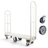 VEVOR Platform Truck, 2000 lbs Capacity Steel Flatbed Cart, 47″ Length x 24″ Width x 32″ Height Flat Dolly, Hand Trucks with 5″ Nylon Casters, Heavy-Duty Utility Push Carts for Luggage Moving(2000 LBS – U-Boat)