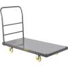 VEVOR Platform Truck, 2000 lbs Capacity Steel Flatbed Cart, 47″ Length x 24″ Width x 32″ Height Flat Dolly, Hand Trucks with 5″ Nylon Casters, Heavy-Duty Utility Push Carts for Luggage Moving(2000 LBS)