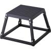 VEVOR Plyometric Jump Box, 18 Inch Plyo Box, Steel Plyometric Platform and Jumping Agility Box, Anti-Slip Fitness Exercise Step Up Box for Home Gym Training, Conditioning Strength Training(Black)