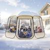 VEVOR Pop up Bubble Tent, 15 x 13.8 ft Waterproof & UV-Resistant, Clear Camping Tent Shelter, Outdoor Garden Dome Igloo Tents with Windows, 540° Panoramic View, for 12-15 Persons Patio Backyard(Transparent 12ft Bubble Tent for 8-10 Person)