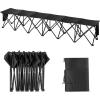 VEVOR Portable Folding Bench, 6 Seats Foldable Sideline Bench, Outdoor Camping Bench Chairs with Carry Bag, Team Sport Sideline Benches for Football, Camping, Fishing, No Assembly Instant Seating(No Backrest or Canopy – 6 Seats)