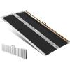 VEVOR Portable Wheelchair Ramp 6FT, Non-Slip Aluminum Folding Handicap Ramp, Door Threshold Ramps for Wheelchair for Home,Wheel Chair Ramp Steps, Cars, Scooter, Cart, Curbs, Stairs(6FT (For height 6-18”))