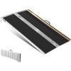 VEVOR Portable Wheelchair Ramp 6FT, Non-Slip Aluminum Folding Handicap Ramp, Door Threshold Ramps for Wheelchair for Home,Wheel Chair Ramp Steps, Cars, Scooter, Cart, Curbs, Stairs(5FT (For height 5-15”))