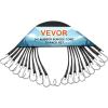 VEVOR Rubber Bungee Cords, 50 Pack 21″ Long, Weatherproof Natural Rubber Tie Down Straps with Crimped S Hooks, Heavy Duty Outdoor Tarp Straps for Securing Flatbed Trailers, Canvases, Cargo, and More(24inch 10pcs)
