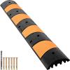 VEVOR Rubber Speed Bump, 1 Pack 2 Channel Speed Bump Hump, 72″ Long Modular Speed Bump Rated 22000 LBS Loading, 72.8 x 12.2 x 2.2 Garage Speed Bump for Asphalt Concrete Gravel Driveway with 2 End Cap(6ft)