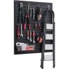 VEVOR Slat Wall Paneling, 4 x 4 ft, PVC Garage Slatwall with Modular Design, Black Slat Wall Easy-to-Install Adjustable Slatwall Panel with Coupling Structure & DIY Cutting, Fits for Storage & Display(Black)
