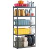 VEVOR Storage Shelves, 3000 lbs, 5 Tier Garage Storage Shelving, 18″ D x 48″ W x 78″ H Adjustable Metal Shelves for Garage Shelves Utility Rack Shelf, Ideal for Kitchen, Warehouse, Basement, Black(16″ D x 36″ W x 71.4″)