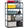 VEVOR Storage Shelves, 3000 lbs, 5 Tier Garage Storage Shelving, 24″ D x 48″ W x 72″ H Adjustable Metal Shelves for Garage Shelves Utility Rack Shelf, Ideal for Kitchen, Warehouse, Basement, Black(24″ D x 48″ W x 72″ H)