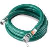 VEVOR Suction Hose, 2 in x 20 ft, Green High Quality Hose, with Camlock Connectors, and Aluminum Fittings, Fit Various Pumps, for Sewage Treatment, Water Transportation and More Agricultural Purposes(2″ x 20′ suction hose)