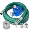 VEVOR Suction Hose, 2 in x 20 ft, Green High Quality Hose, with Camlock Connectors, and Aluminum Fittings, Fit Various Pumps, for Sewage Treatment, Water Transportation and More Agricultural Purposes(2″ x 20′ suction hose + 60′ Backwash Hose)