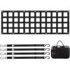 VEVOR Tailgate Net for Truck Bed, 54 in x 18 in, Cargo Net Durable with 4 Adjustable Buckle Straps, Cross-Reinforced Design, Extendable & Durable, Suitable for Truck, Trailer, Pickup, Boat, Jeep, SUV(60 in x 18 in)