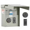 VEVOR Temporary Power Outlet Panel, RV Electrical Breaker Box with Prewired 50 Amp & 20 Amp GFCI Receptacle Circuit, Weatherproof RV Electrical Panel for RV Hookup Camper Travel Trailer Motorhome(30+20 Amp)