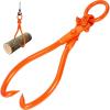 VEVOR Timber Claw Hook, 28 inch 4 Claw Log Grapple Logging Tongs, Swivel Steel Log Lifting Tongs 31″ Max Opening, Eagle Claws with 2205LBS/1000kg Loading Capacity for Tractors, ATVs, Trucks, Forklifts(18in-O-Ring)